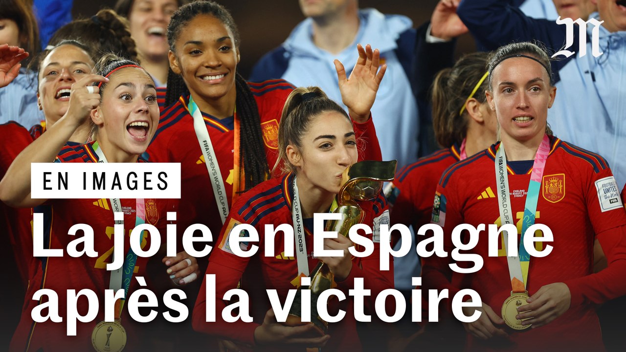 Explosion de joie à Madrid après la victoire des Espagnoles en finale de la Coupe du monde de football