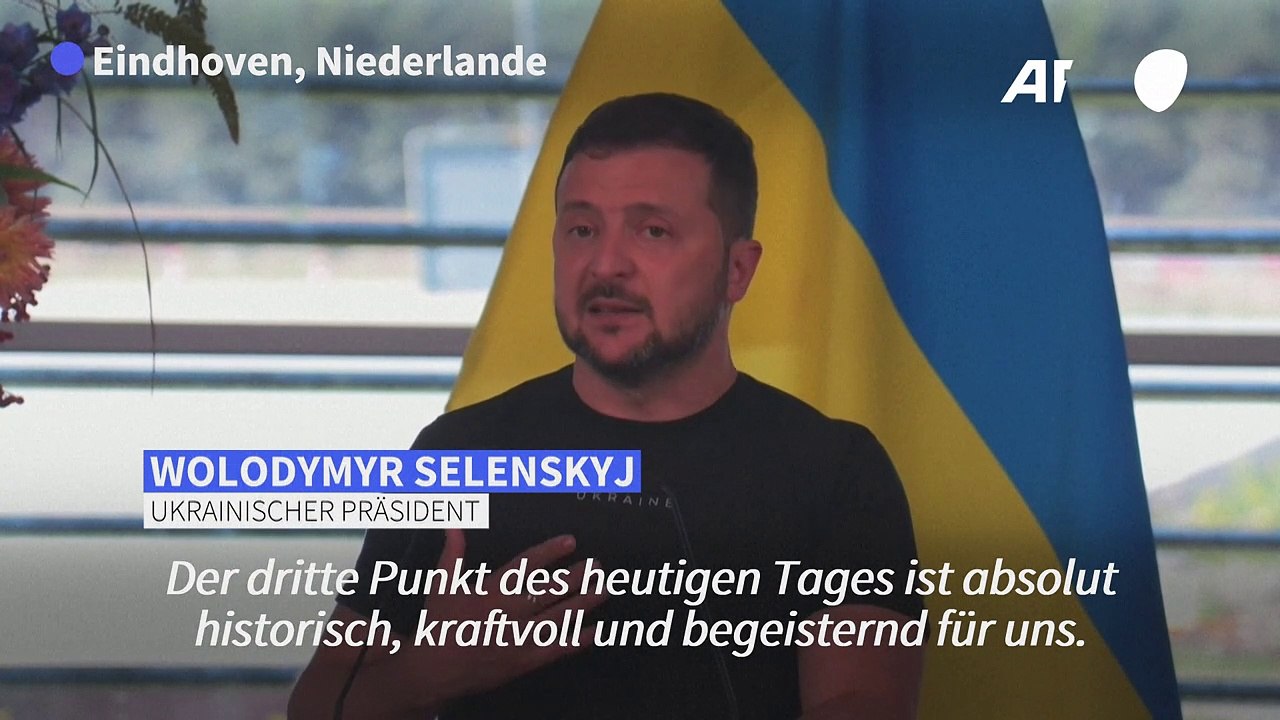'Absolut historisch': Selenskyj lobt F-16-Zusage der Niederlande
