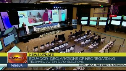 Ecuador's National Electoral Council offers first statements