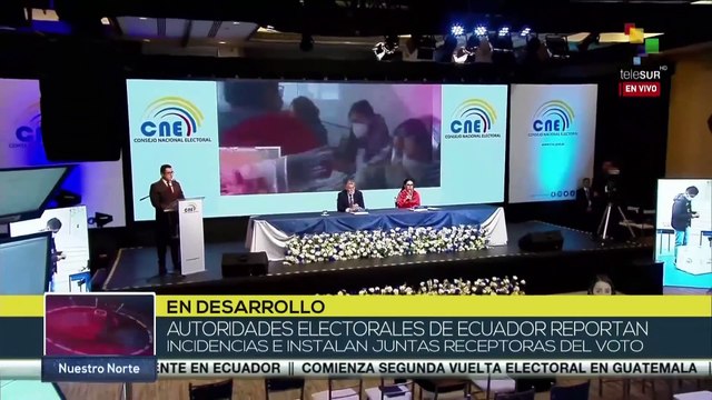 CNE de Ecuador ofrece detalles sobre la jornada electoral