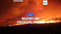 Wildfires rage in southern Europe as soaring temperatures persist