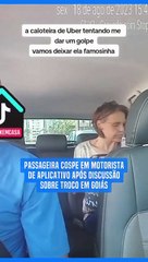 Passageira cospe em motorista de aplicativo por conta de discussão por troco