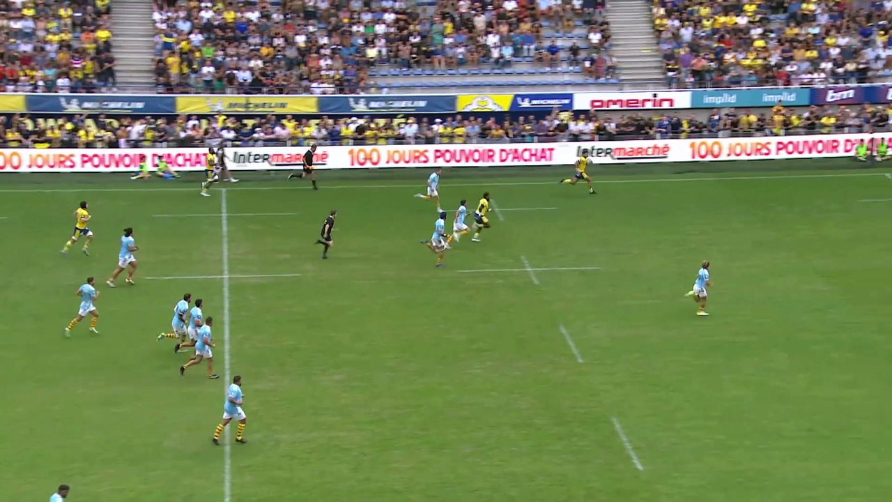 TOP 14 - Essai de Pierre FOUYSSAC (ASM) - ASM Clermont - USA Perpignan - Saison 2023-2024