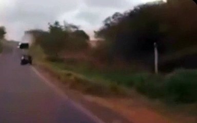 Carro capota várias vezes após motorista se assustar com abelha