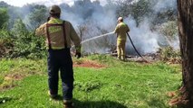 Incêndio ambiental é registrado no Bairro Santo Onofre e Corpo de Bombeiros realiza combate