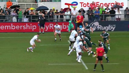 TOP 14 - Essai de Nathan DECRON (SP) - Section Paloise - Racing 92 - Saison 2023-2024