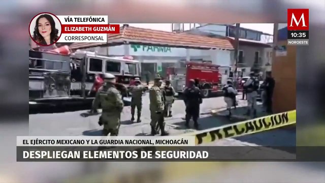 Refuerzan seguridad con fuerzas armadas tras quema de autos y bloqueos en Michoacán