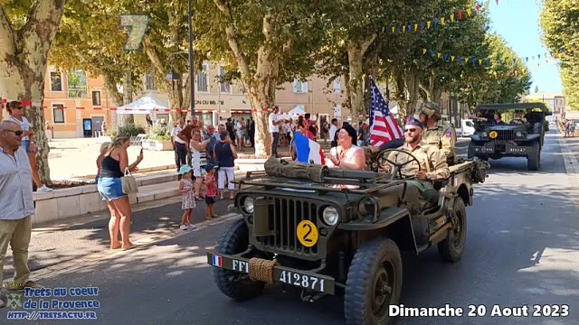 Liberation de Trets 79e anniversaire - Ceremonie et defilé de vehicules 20aout2023
