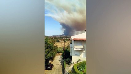 Yunanistan'ın Dedeağaç ilindeki yangın nedeniyle bölgede acil durum ilan edildi