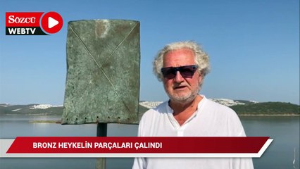 Festivalde ünlü sanatçının bronz heykelinin parçaları çalındı