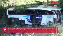 Yozgat'ta yolcu otobüsü şarampole yuvarlandı! Çok sayıda ölü ve yaralı var