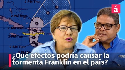 Tormenta Franklin se acerca al país ¿Qué efectos podría causar?