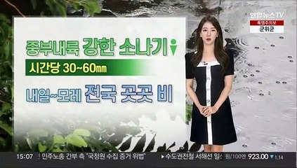 [날씨] 폭염 속 강한 소나기 주의…내일 중부, 호남 비