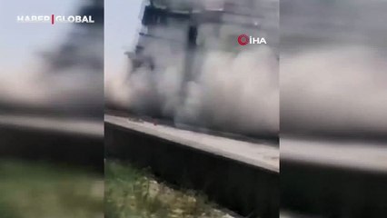 8 katlı hastane bir anda yerle bir oldu, o anlar kamerada