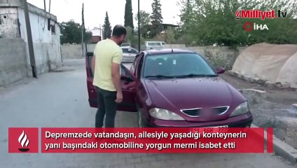 Deprem çadırlarının hemen yanı! Yorgun mermi şoku