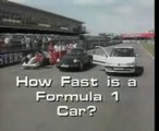 1994 - How Fast is a Formula 1 Car? F1 McLaren MP4/9 vs Porsche 911 Carrera & Peugeot 306 S16