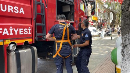 Ayaklar ipe dolandı, anıt ağaçta mahsur kaldı