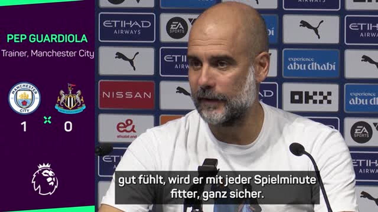 Haaland unauffällig - Pep dennoch "zufrieden"