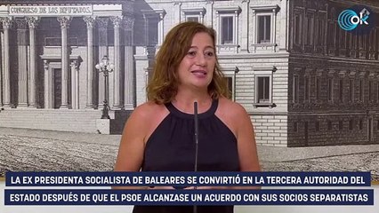 Armengol dio 34.515 € en subvenciones a la empresa de su novio siendo presidenta de Baleares