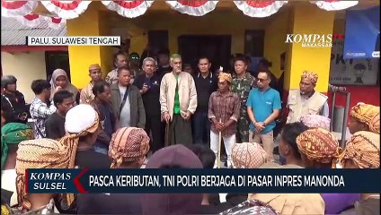 Pasca keributan, TNI Polri Berjaga di Pasar Inpres Manonda