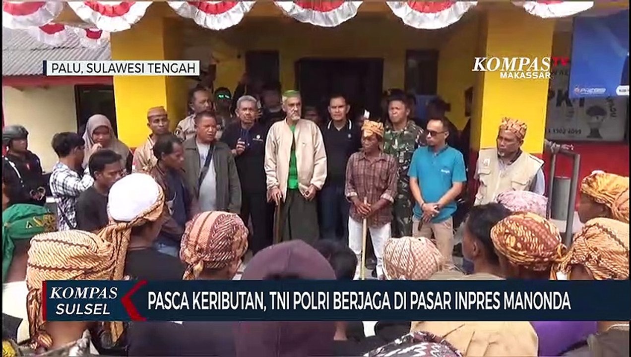 Pasca keributan, TNI Polri Berjaga di Pasar Inpres Manonda