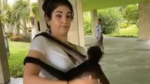 Naughty Spider Monkey REFUSES to Let Go of a Woman’s Shirt