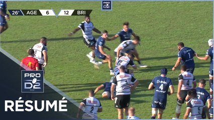 PRO D2 Saison 2023/2024 J01 - Résumé SU Agen-CA Brive