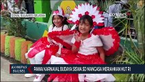 Pawai Karnaval Budaya Siswa SD Mangasa Meriahkan Hut RI