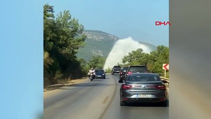 Bodrum'da İçme Suyu Hattında Patlama
