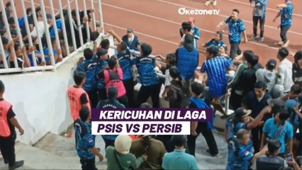Diwarnai Lempar Botol dan Tepung, Kericuhan Pecah di Laga PSIS vs Persib