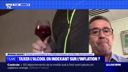 Pour le président de la filière viticole française "taxer encore plus un secteur en difficulté [...] ne serait pas supportable"