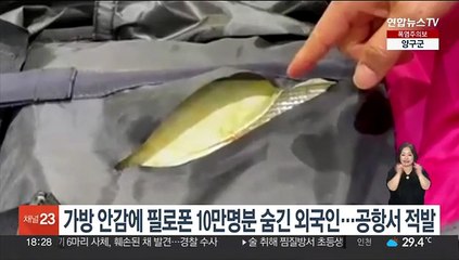 가방 안감에 필로폰 10만명분 숨긴 외국인…공항서 적발
