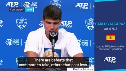 Cincinnati defeat to Djokovic hurts - Alcaraz