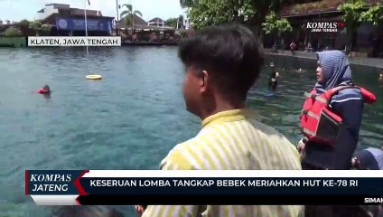 Keseruan Lomba Tangkap Bebek Meriahkan HUT Ke-78 RI