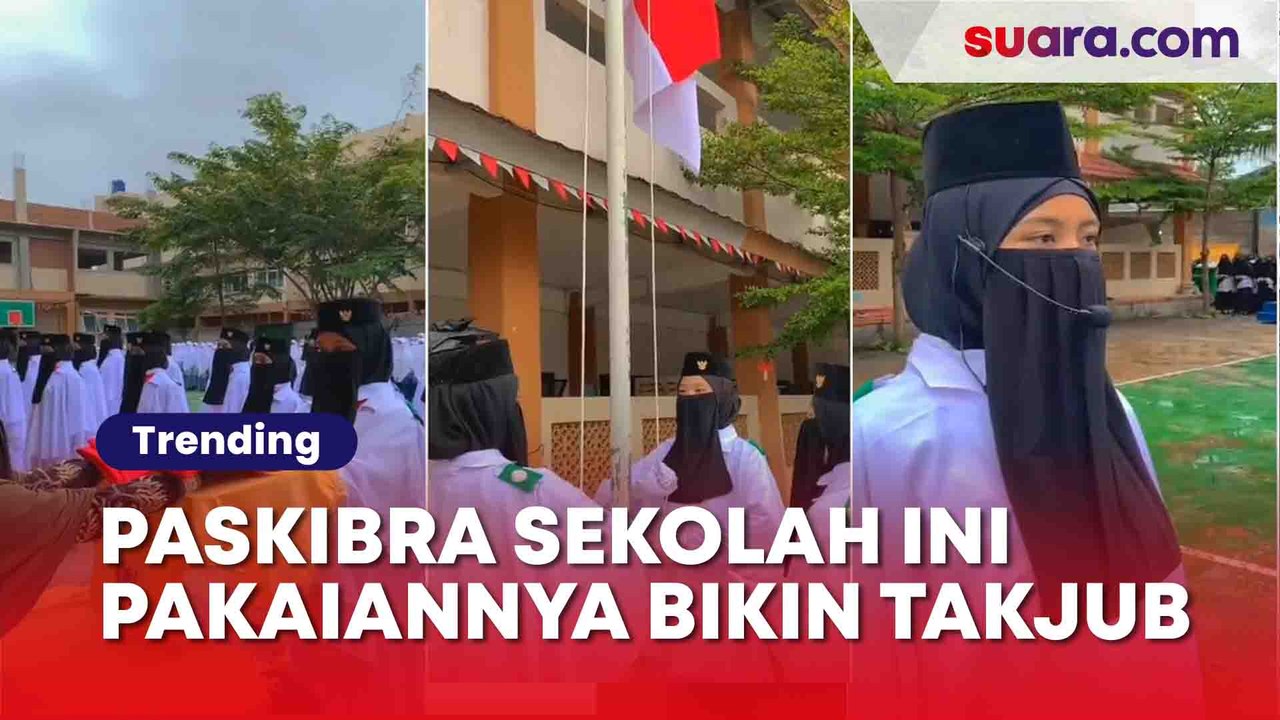 Momen Pasukan Paskibra Bercadar ini Sukses Bikin Warganet Takjub, Masyallah..
