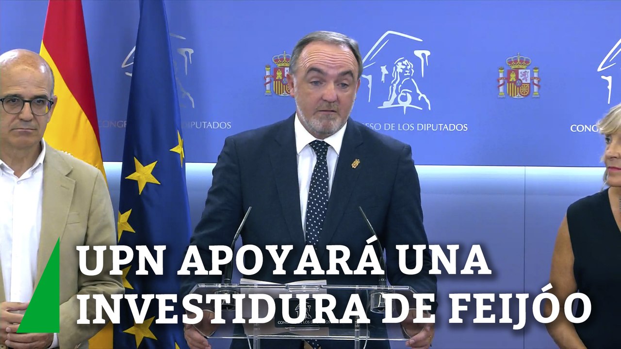Esparza comunica al rey el apoyo de UPN a la investidura de Feijóo