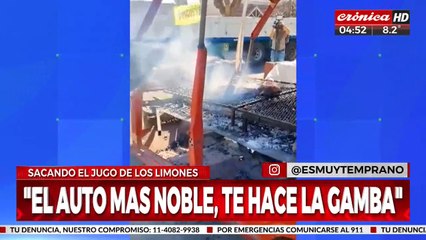 Convirtió su viejo Renault 12... ¡en una parrilla móvil!