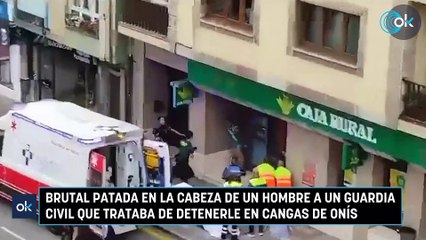 Detienen a un hombre por agredir y noquear a un Policía en Cangas de Onís