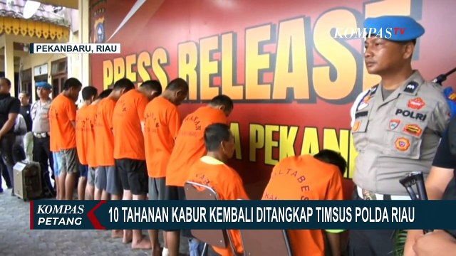 10 Tahanan Polsek Rumbai yang Kabur Lewat Septic Tank Berhasil Ditangkap