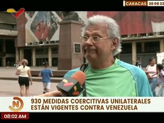 Venezolanos rechazan las 930 medidas coercitivas impuestas contra el país