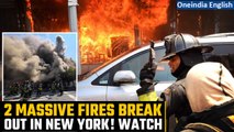 New York City witnesses two massive fire incidents, three children rescued | Oneindia News