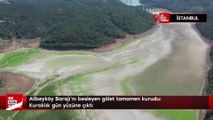 Alibeyköy Barajı'nı besleyen gölet tamamen kurudu: Kuraklık gün yüzüne çıktı