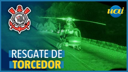 Veja resgate aéreo de torcedor do Corinthians