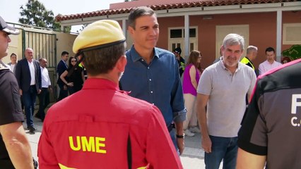 Sánchez avanza en Tenerife que se declarará zona catastrófica