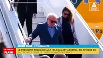 LE PRESIDENT BRESILIEN LULA DA SILVA ARRIVE EN AFRIQUE DU SUD POUR LE 15E SOMMET DES PAYS BRICS