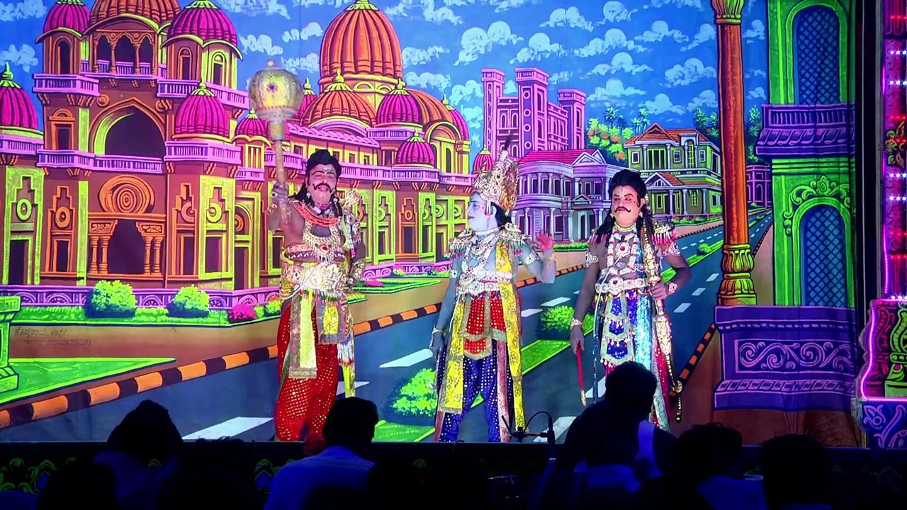 ಕುರುಕ್ಷೇತ್ರ  ಮಹಾಭಾರತ Kurukshetra Nataka Drama Sri krishna Sandana,Mahabharath,Dharma Rajya Stapane-highlight