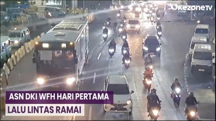 Hari Pertama WFH bagi ASN Pemprov DKI Jakarta, Suasana Lalu Lintas Ramai Lancar