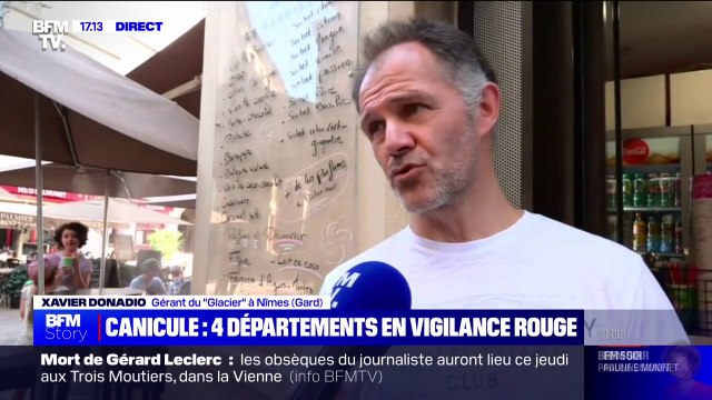 [La fréquentation] a largement diminué depuis que la grande chaleur est arrivée : Xavier Donadio, glacier à Nîmes, observe une baisse d'activité malgré les températures élevées