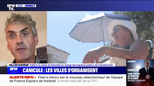 Canicule: Il faut débétoniser pour conserver l'eau , estime Gilles Namur (adjoint au maire de Grenoble en charge des espaces publics et de la biodiversité)