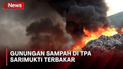 Diduga dari Puntung Rokok, Gunungan Sampah di TPA Sarimukti Terbakar